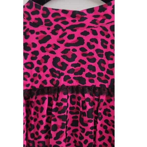 Zadig & Voltaire Reveal Leopard Print Faux Wrap Dress Pink Small NEW - Picture 13 of 13